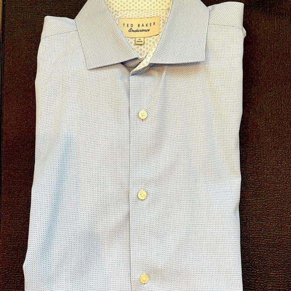 EUC, Ted Baker, Endurance, Beautiful blue and white, L/S button down, 17” 34/35 - Picture 1 of 10